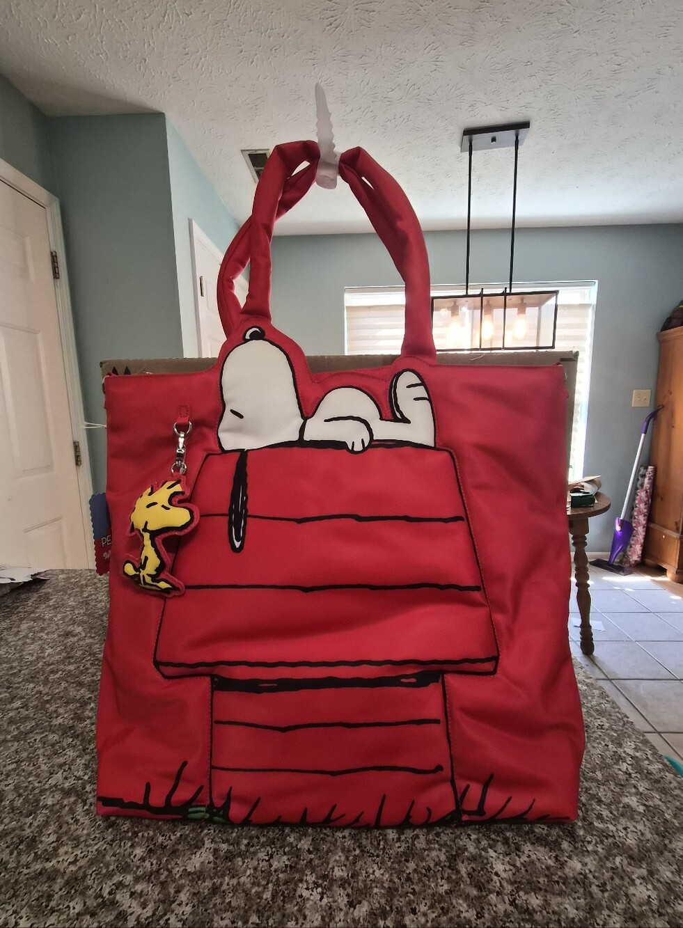 Red Snoopy Graphic Tote Bag